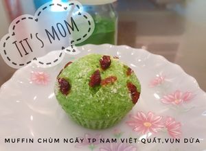 Hình của món Muffin chùm ngây hấp cho bé ăn dặm.