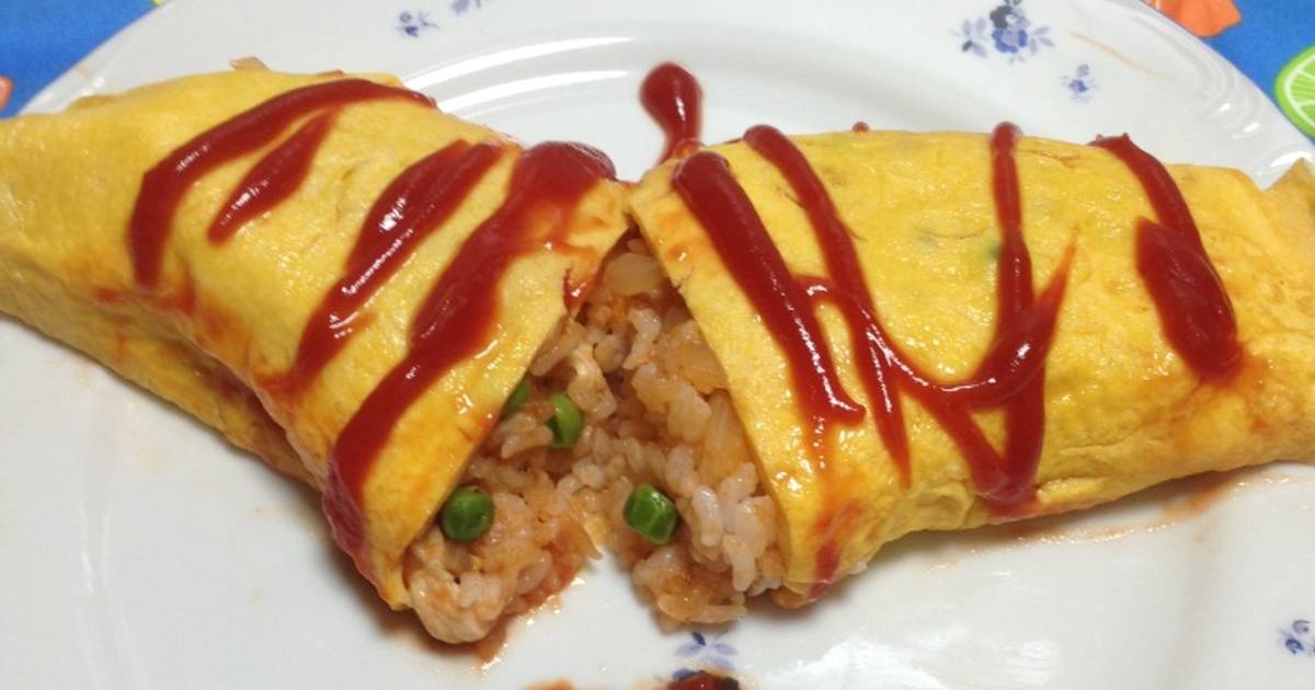 Japanese omurice! *arroz con omelette* Receta de yenit julia tajiri- Cookpad