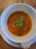 Quick veggie and barley soup