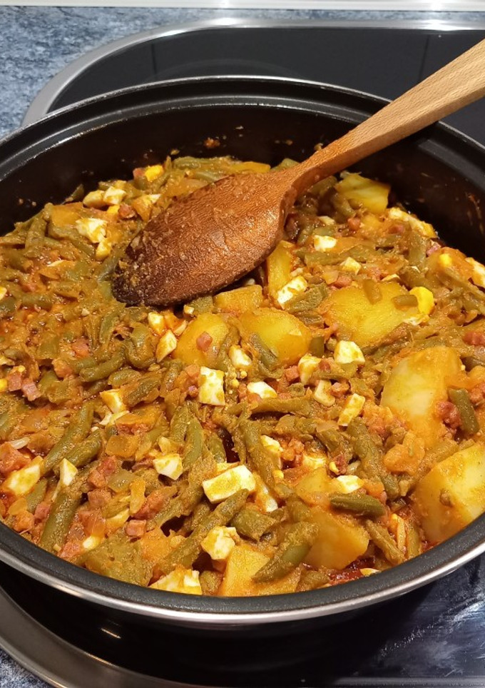 Una foto de Judías verdes con pimentón de La Vera y tomate