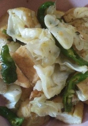 Foto resep Tumis tahu kol cabe ijo