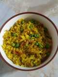 Poha with mix vegetable