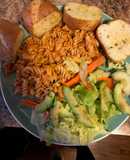 Pasta de tornillo con pollo