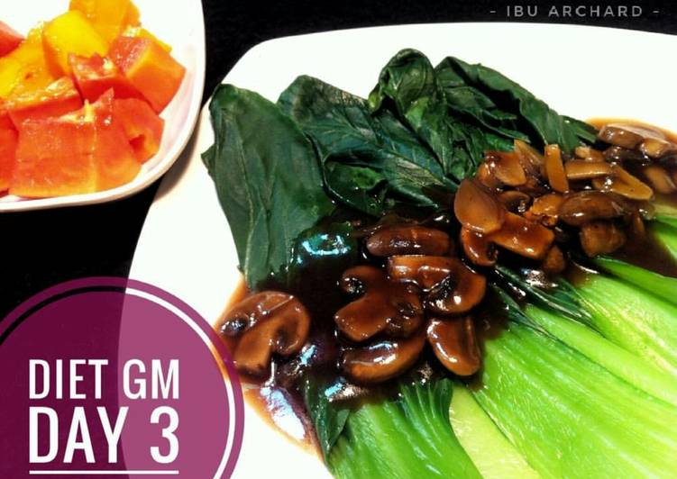 Resep Diet GM day 3 (Packchoy siram jamur teriyaki), Enak Banget