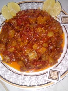 عکسی از دستور غذای ساده با بادمجان