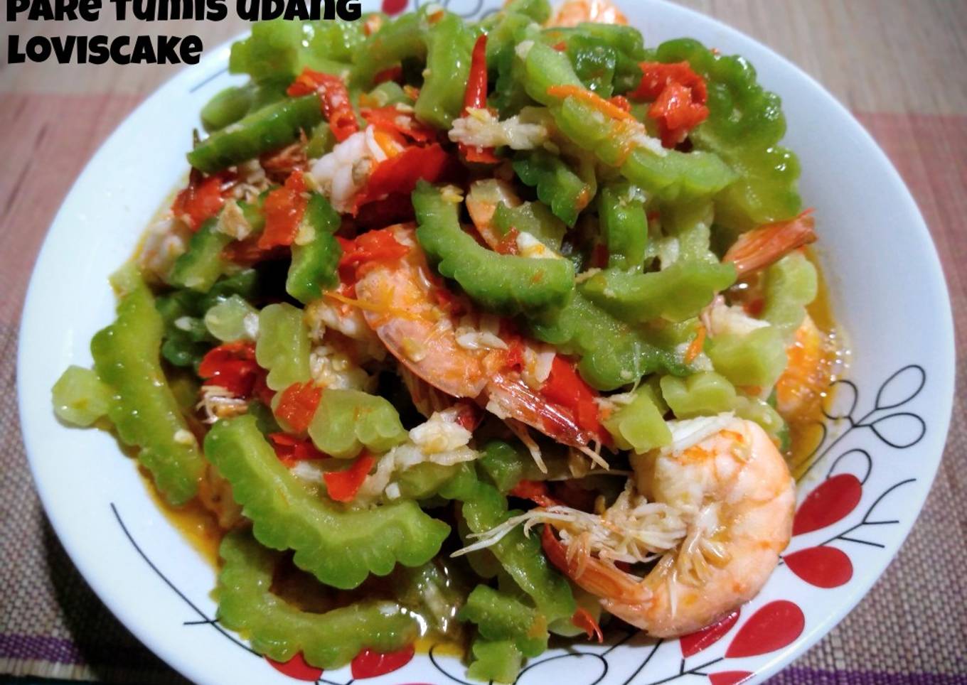 Pare tumis udang