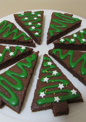 Karácsonyfa brownie recept fotója