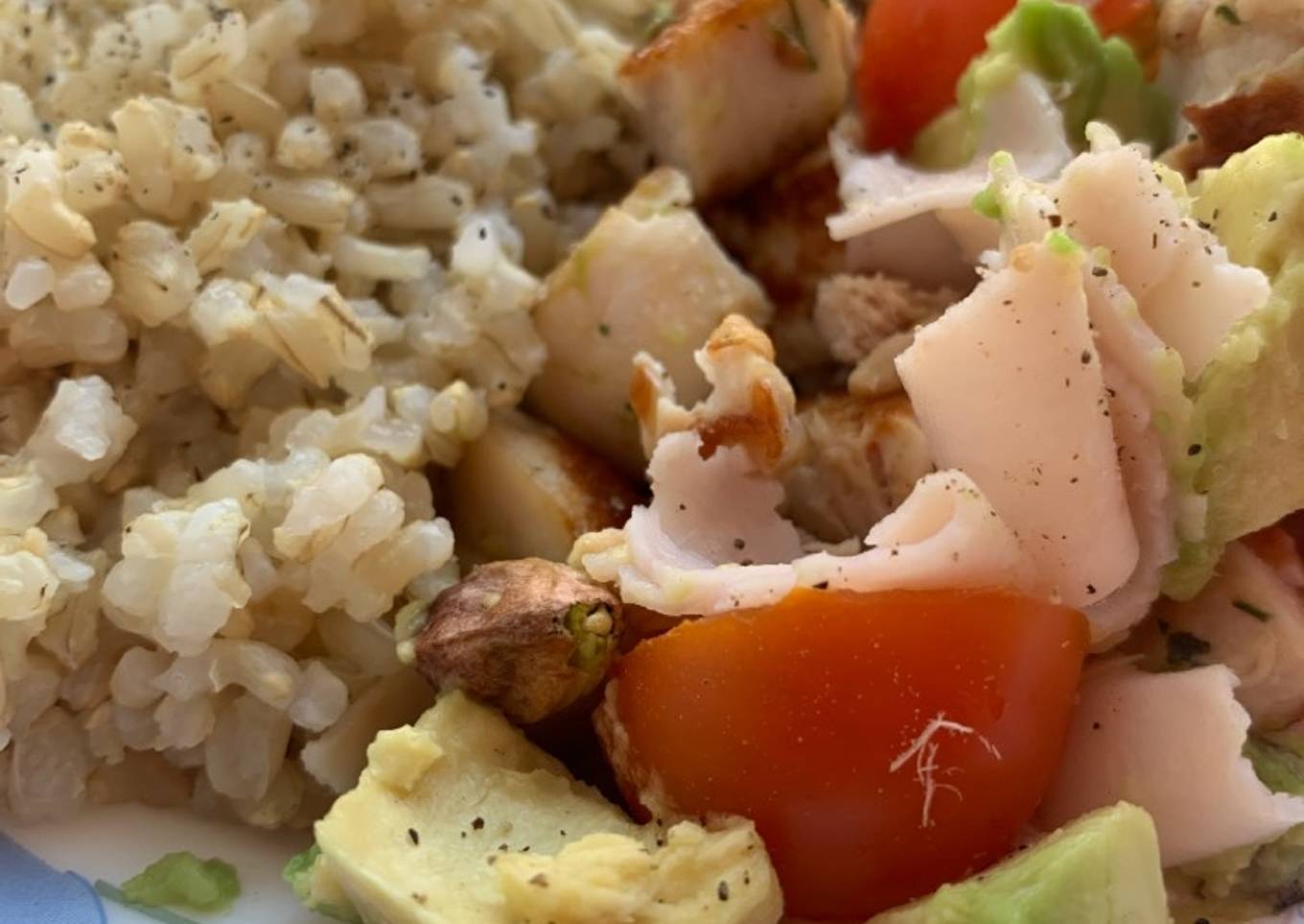 Plato saludable; Arroz integral