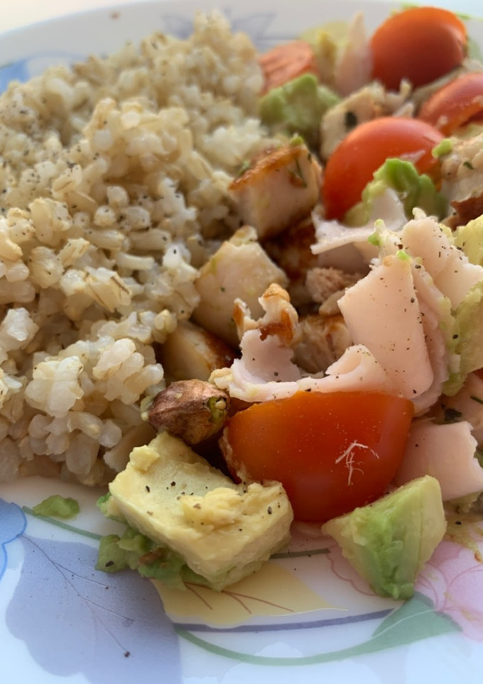 Una foto de Plato saludable; Arroz integral