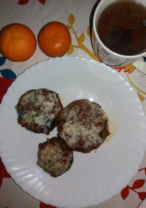 Una foto de Champiñones rellenos