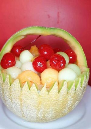 Una foto de Gelatina de melón