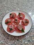 Tomato Slices with Tuna and Olive Oil