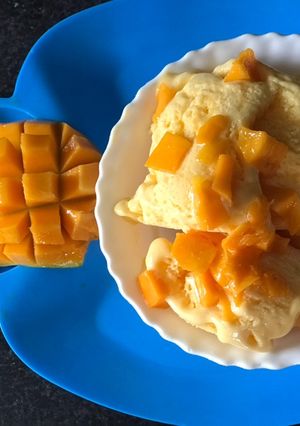 मैंगो आइस्क्रीम (Mango Icecream recipe in Hindi) रेसिपी मुख्य फोटो