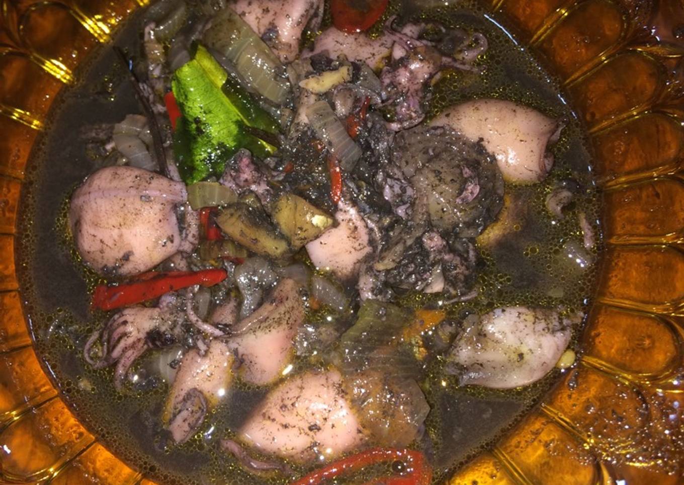 Cumi-cumi biasa rasa hitam