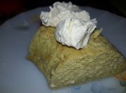Una foto de flan de manzana