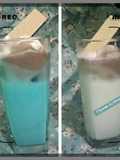 Vanilla blue milk float dan Lychee milk float