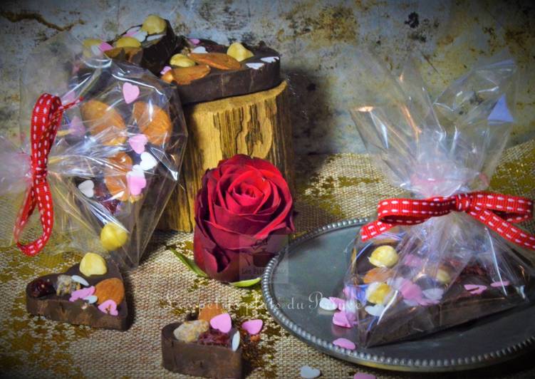 Recette De My Heart belongs to Darling… mendiants coeurs en chocolat de la St Valentin