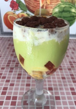 Foto resep Jussy avocado milk jely cruncy
