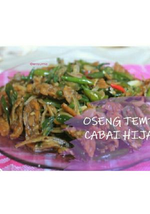 Foto resep Oseng Tempe Cabai Hijau (pedesnya nendang)