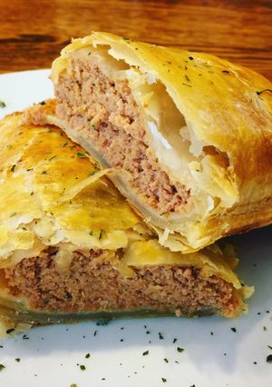 A picture of Sausage in Puffed Pastry.