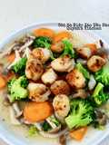 Còi Sò Điệp xào rau củ/ Scallops stir-fry Vege