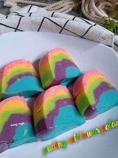 Foto resep Puding Roti Tawar Pelangi