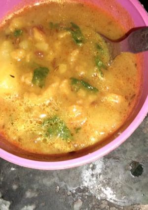 A picture of Aloo mangodi.