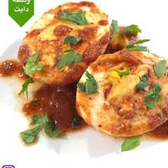 بيض مسلوق مع صوص الطماطم الحار-レシピのメイン写真