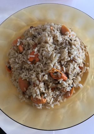 صورة لوصفة رز مع المحار