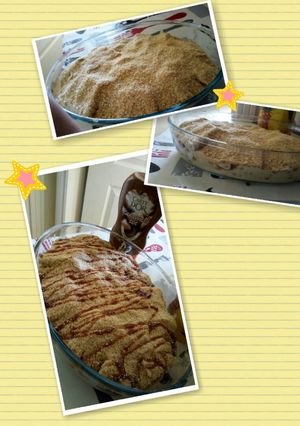صورة لوصفة كيكة الرمل الباردة 😋