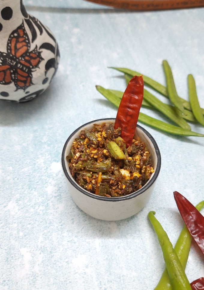 A picture of Cluster Bean Thecha.