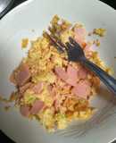 Huevos revueltos/batidos con mortadela