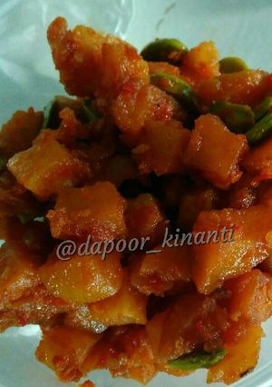 Foto resep Balado kentang ditemenin pete (pedaz)