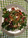 Ensalada canónigos y lentejas
