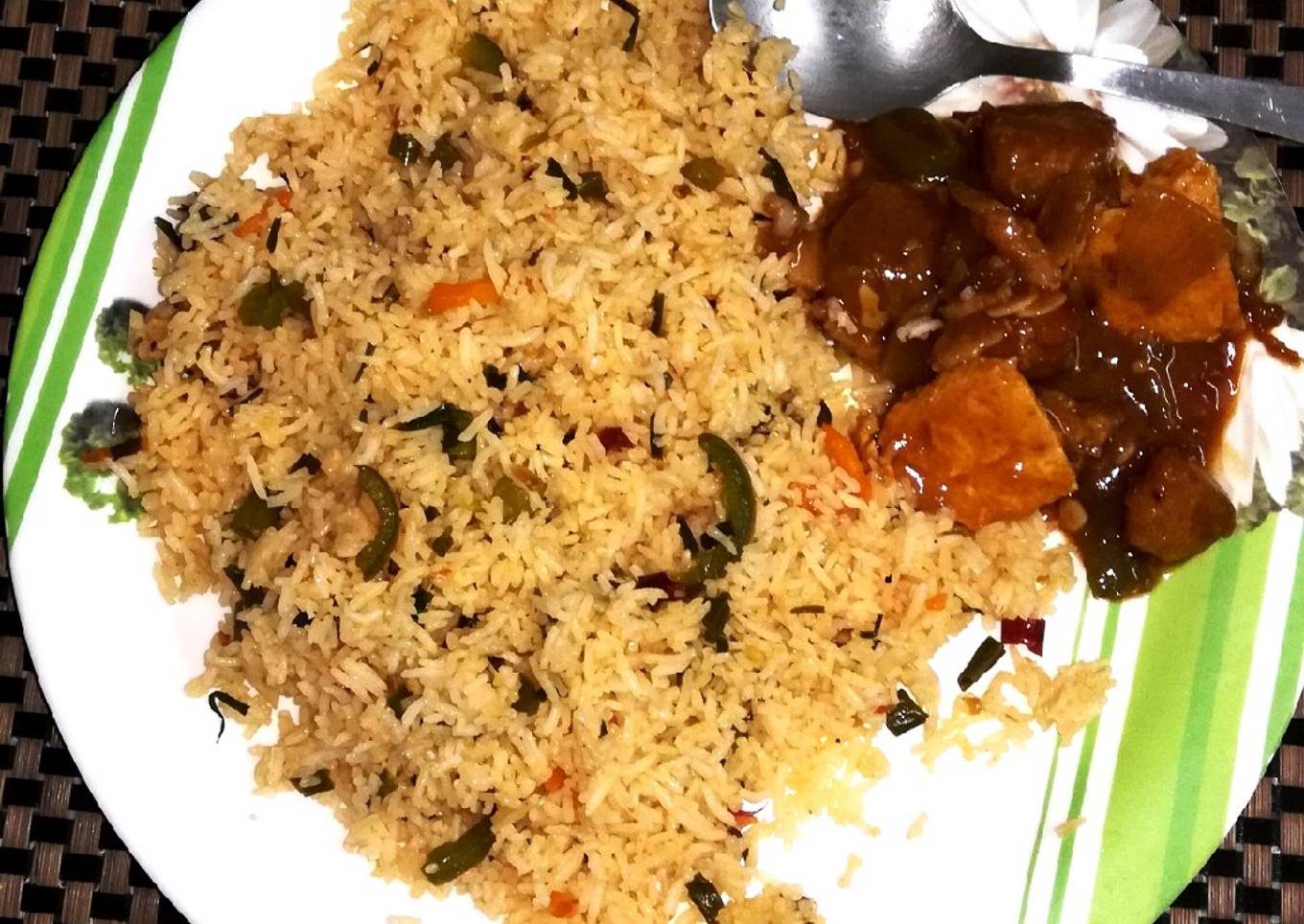 Fried Rice & Chilli Fish