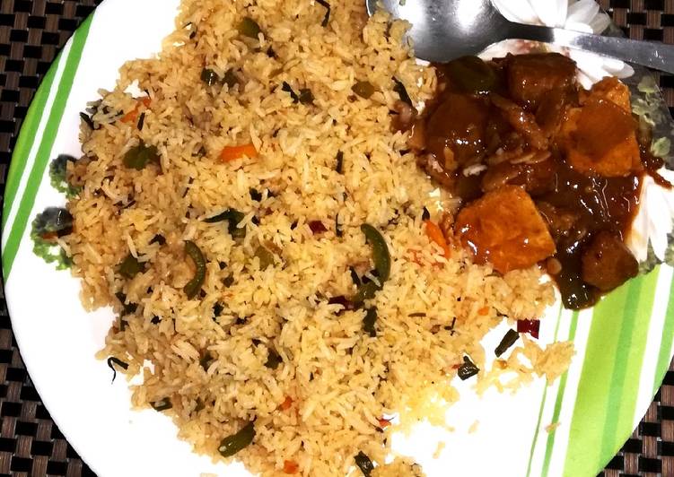 Recipe of Any-night-of-the-week Fried Rice &amp; Chilli Fish