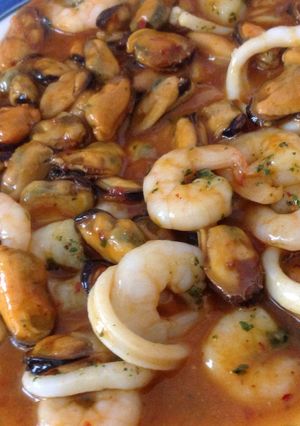 Foto resep Kerang Udang Cumi Saos Padang