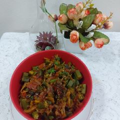 A picture of Chatpaty Ladyfingers masala.