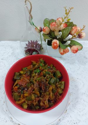 A picture of Chatpaty Ladyfingers masala.