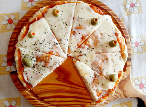Una foto de Pizza con harina leudante 🍕