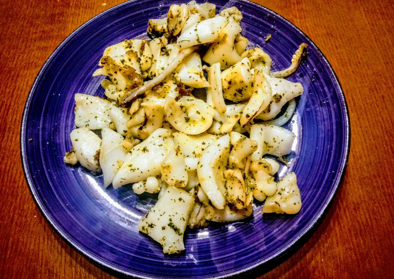 Sepia a la plancha con ajo y perejil