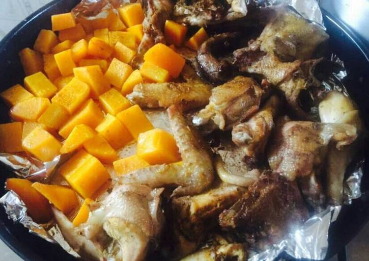 Steps to Make Any-night-of-the-week Chicken and butternut squash