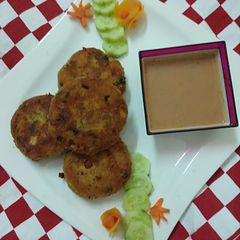 A picture of Vegetable, Chicken and Macaroni Kabab.