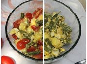 Una foto de ensalada de chaucha