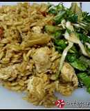 "Τσιγαριστό" ρύζι με κοτόπουλο και λαχανικά