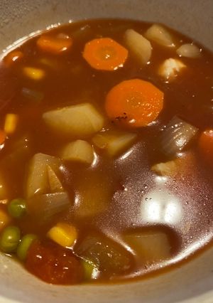 A picture of Simple Slow Cooker Vegetable Soup.