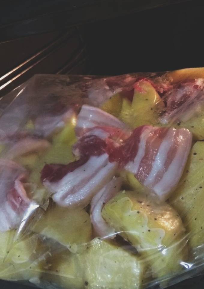 Картофель 🥔 в духовке с беконом 🥓