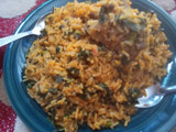 Jollof din shinkafa da alayyahu