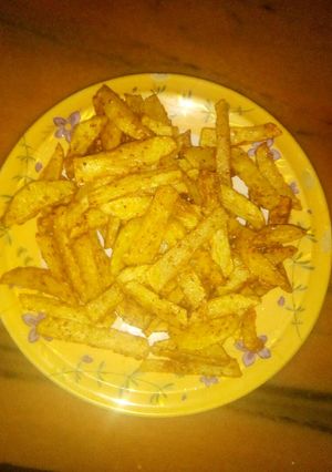A picture of Masala french fries.