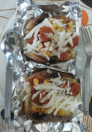 صورة لوصفة Kumpir بطاطا ع الطريقة التركية